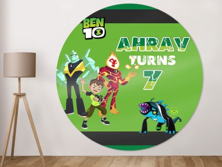 Ben 10 Theme  Classic Round Backdrop Online