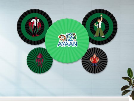 Ben 10 Theme Paper Fan Online Hot Sale