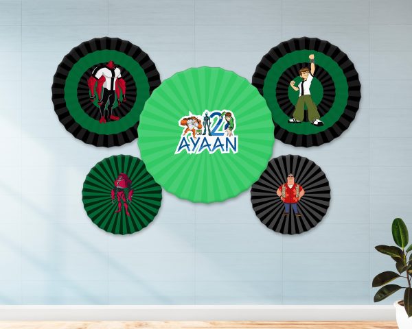 Ben 10 Theme Paper Fan Online Hot Sale