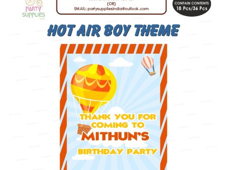 Hot Air Theme Boy Thank You Card For Sale