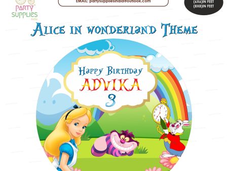 Alice in Wonderland Personalized Round Backdrop Online Hot Sale