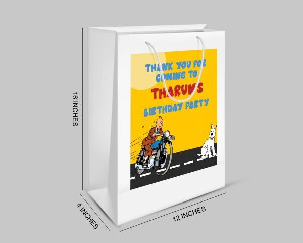 Tin Tin Theme Oversized Return Gift Bag Online now