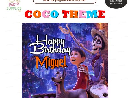 Coco Theme Customized Square Backdrop Online