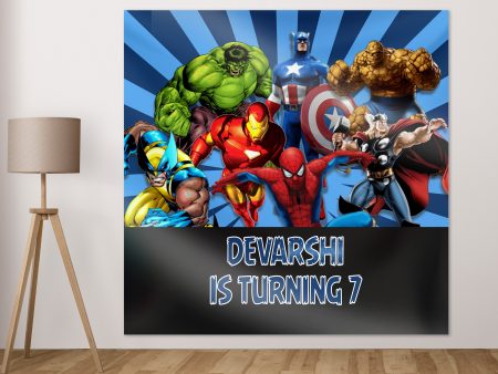 Avengers Theme Customized  Square Backdrop Sale