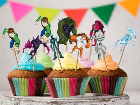 Ben 10 Theme Classic Cup Cake Topper Hot on Sale