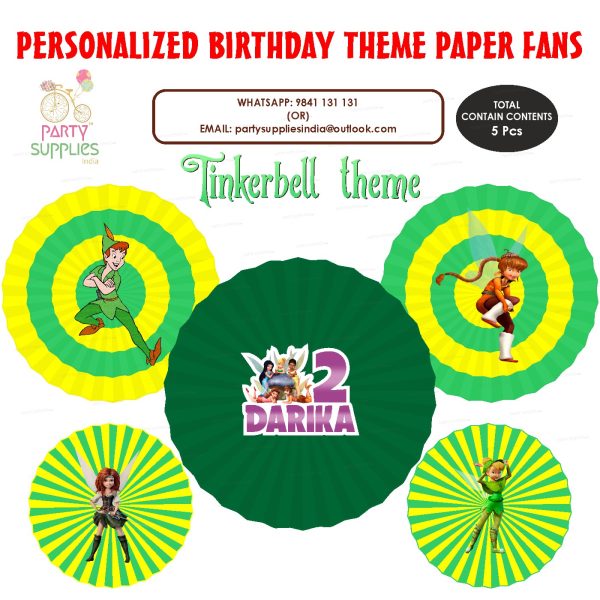 Tinker Bell Theme Paper Fan For Cheap