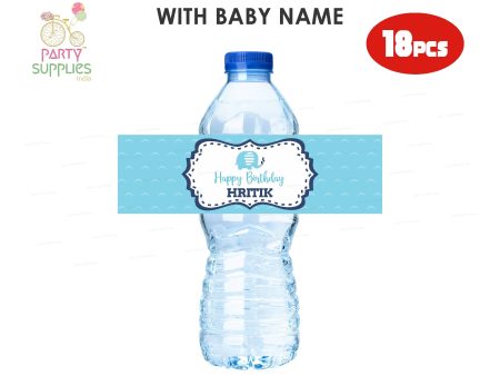 Blue Elephant Theme Water Bottle Sticker Fashion