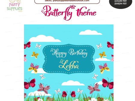 Butterfly Theme Customized Square Backdrop Online Sale