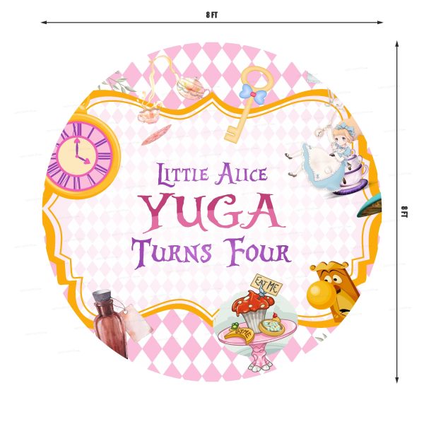 Alice in Wonderland Customized Round Backdrop Sale