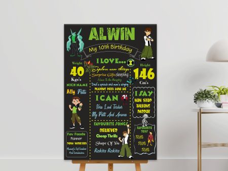 Ben 10 Theme Chalk Board Sale