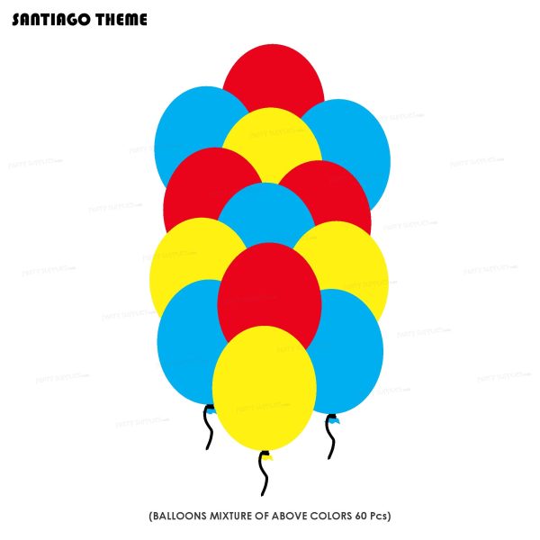 Santiago Theme Colour 60 Pcs Balloons Online Hot Sale