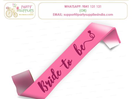 Bride to Be Pink Satin Party Sash Fashion