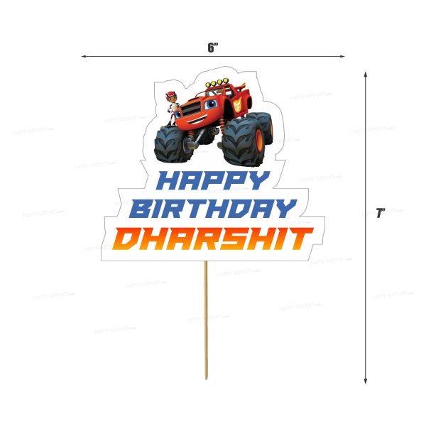 Blaze and the Monster Machines Theme Classic Cake Topper For Cheap