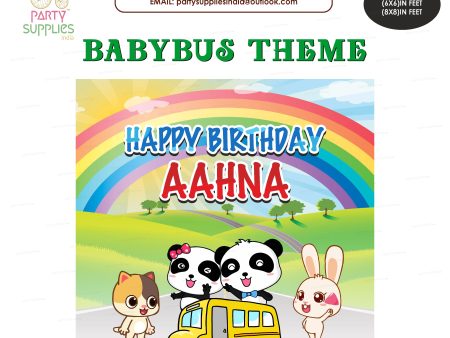 Baby Bus Theme Square Backdrop For Discount