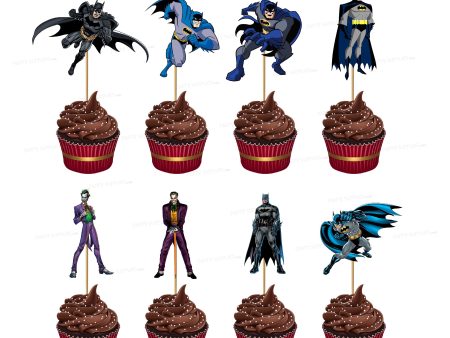 Batman Theme Cup Cake Topper For Cheap