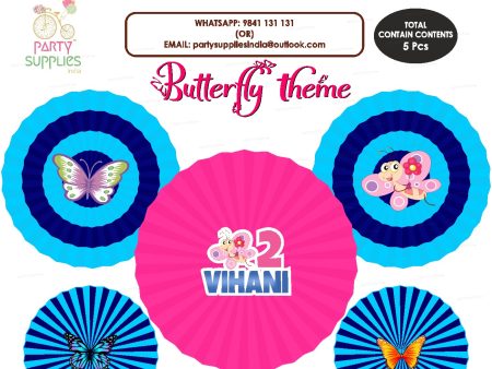 Butterfly  Theme Paper Fan For Cheap