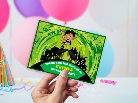 Ben 10 Theme Thank You Card For Sale