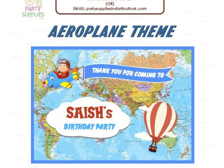 Aeroplane Theme Thank You Card Online now