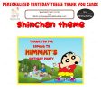 Shinchan Theme Thank You Card For Cheap