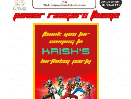 Power Rangers Theme Thank You Card Online