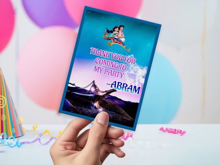 Aladdin Theme Thank You Card Supply