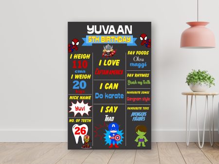 Avengers Theme Customized Chalk Board Online Hot Sale