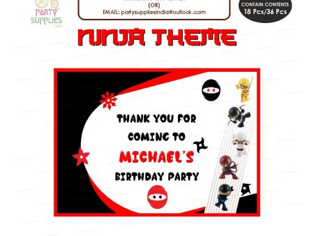 Ninja Theme Thank You Card For Discount