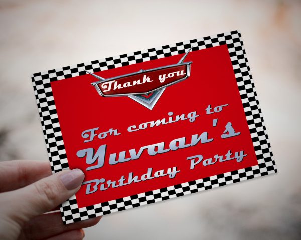 Car Theme Thank You Card For Discount