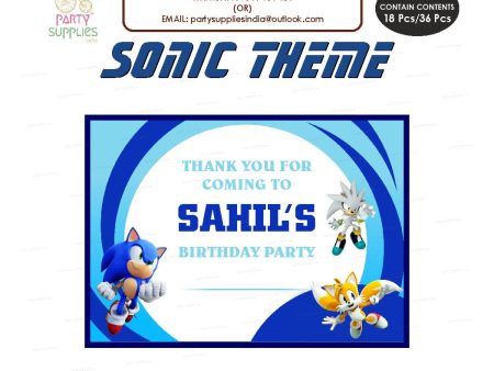 Sonic the Hedgehog Theme Thank You Card Sale