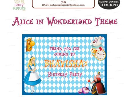 Alice in Wonderland Theme Thank You Card For Cheap