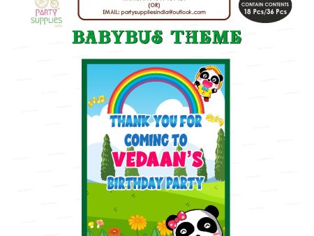 Baby Bus Theme Thank You Card Online Sale