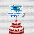 AEROPLANE THEME CUSTOMIZED CAKE TOPPER Discount