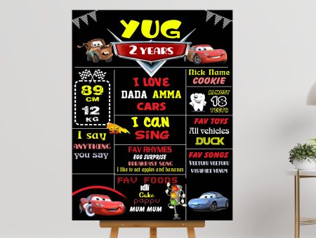 Car Theme Customized Chalkboard Supply