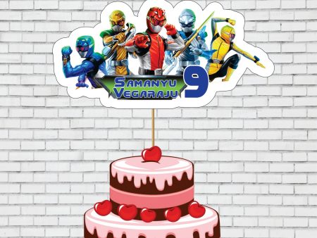 Power Rangers Theme Customized Cake Topper Online