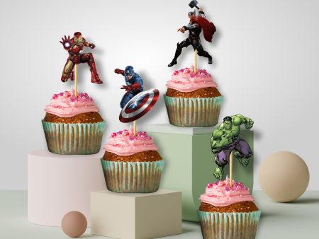 Avengers Theme Cup Cake Topper Online Hot Sale