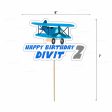 AEROPLANE THEME CUSTOMIZED CAKE TOPPER Discount