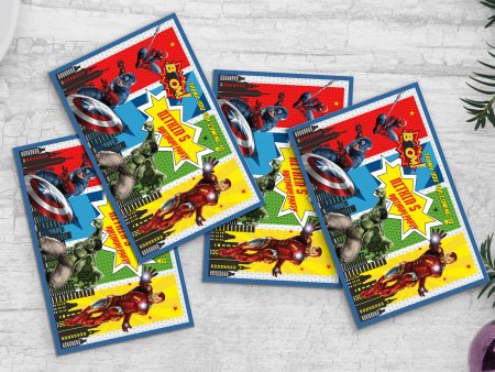 Avengers Theme Thank You Card Sale