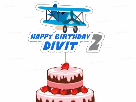 AEROPLANE THEME CUSTOMIZED CAKE TOPPER Discount