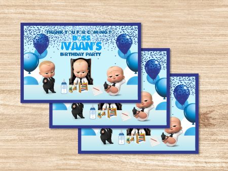 Boss Baby Theme Thank You Card on Sale