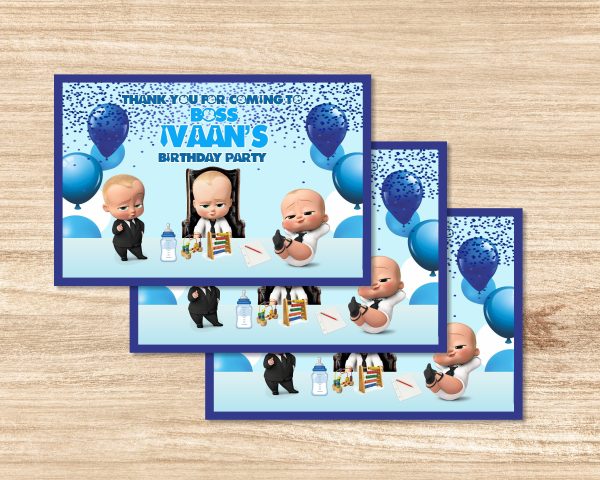 Boss Baby Theme Thank You Card on Sale