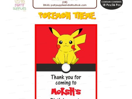 Pokemon Theme Thank You Card Online Sale